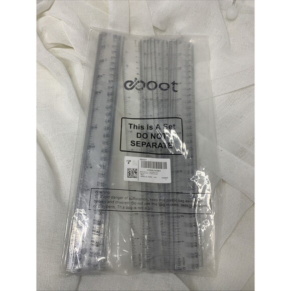 EBOOT 20 Pack Clear Plastic Ruler 12 Inch Straight Flexible clear - Picture 8 of 8